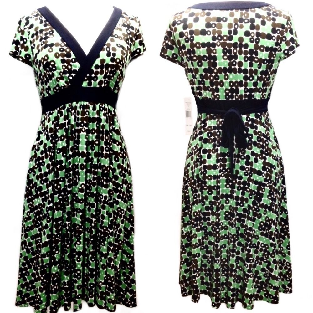 “Jessica Howard” Retro Print Dress (Sz 10P)